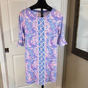 Lilly Pulitzer Pink and Blue Paisley Mini Dress